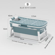 Load image into Gallery viewer, Portable Folding Bathtub Adult Children Swimming Pool Large Plastic Freestanding Bathtub Bath Bucket For Adult With Cover