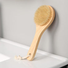 Load image into Gallery viewer, Bath Brush Body Brush Natural Bristle Wood Oval Skin Brush SPA Shower Massage Exfoliate Scrubber for Dry Brushing and Shower
