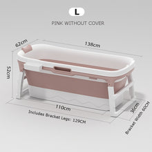 Load image into Gallery viewer, Portable Folding Bathtub Adult Children Swimming Pool Large Plastic Freestanding Bathtub Bath Bucket For Adult With Cover

