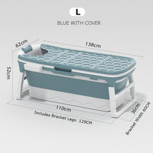 Load image into Gallery viewer, Portable Folding Bathtub Adult Children Swimming Pool Large Plastic Freestanding Bathtub Bath Bucket For Adult With Cover
