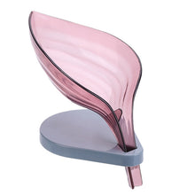 Load image into Gallery viewer, Simple Leaf Shape Soap Box Dish Storage Plate Tray Holder Case Soap Container Drying Stand Rack with Suction Cups
