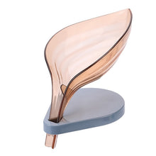 Load image into Gallery viewer, Simple Leaf Shape Soap Box Dish Storage Plate Tray Holder Case Soap Container Drying Stand Rack with Suction Cups
